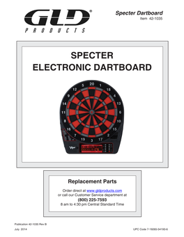 Specter Electronic Dartboard