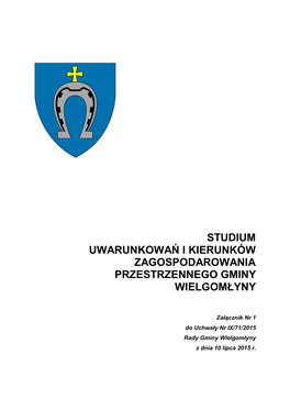 Studium Uwarunkowań I Kierunków Zagospodarowania Przestrzennego Gminy Wielgomłyny