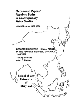 Human Rights in the People's Republic of China, 1986/1987