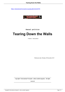 Tearing Down the Walls