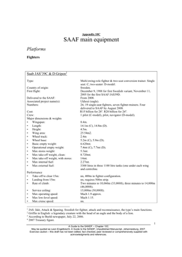 SAAF Main Equipment