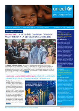 BAGAROUA : LA PREMIÈRE COMMUNE DU NIGER AFRICAINE EN MATIÈRE DE SANTÉ MATERNELLE AYANT MIS FIN À LA DÉFÉCATION À L’AIR LIBRE ET NÉONATALE Par UNICEF Chine