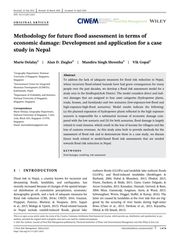 Methodology for Future Flood Assessment in Terms of Economic Damage: Development and Application for a Case Study in Nepal