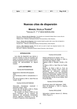 Nuevas Citas De Dispersión. Spira 1(1)