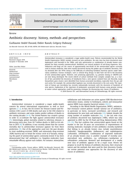 Antibiotic Discovery: History, Methods and Perspectives