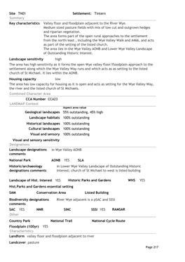 CCA Number CCA23 Combined Character Area Geological