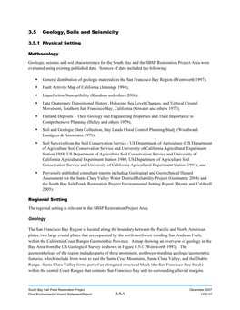 3.5 Geology, Soils and Seismicity