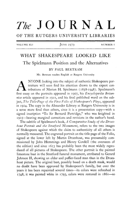 The JOURNAL of the RUTGERS UNIVERSITY LIBRARIES