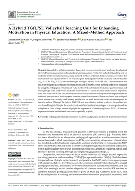 A Hybrid Tgfu/SE Volleyball Teaching Unit for Enhancing Motivation in Physical Education: a Mixed-Method Approach