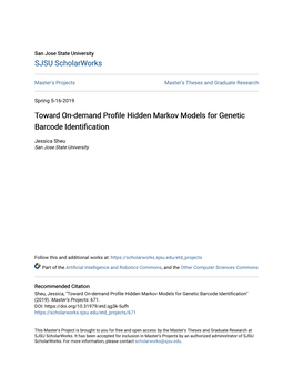 Toward On-Demand Profile Hidden Markov Models for Genetic Barcode Identification