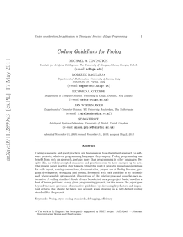 Coding Guidelines for Prolog Has Never Been Published