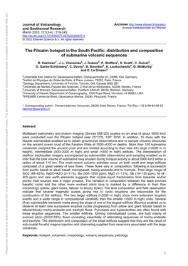 Distribution and Composition of Submarine Volcanic Sequences