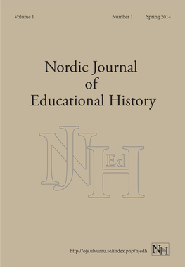 Nordic Journal of Educational History JH