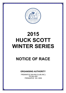 Notice of Race