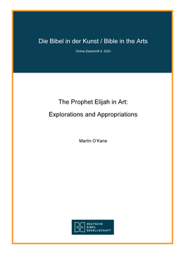 Die Bibel in Der Kunst / Bible in the Arts The