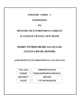 Mohit Petrochemicals (P) Ltd, (Nagina Road, Bijnor)