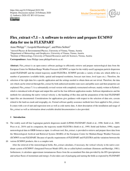 A Software to Retrieve and Prepare ECMWF Data for Use in FLEXPART