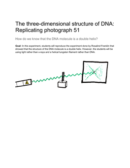 The Three-Dimensional Structure of DNA: Replicating Photograph 51