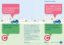 Am I Eligible for the Congestion Charging NHS Reimbursement