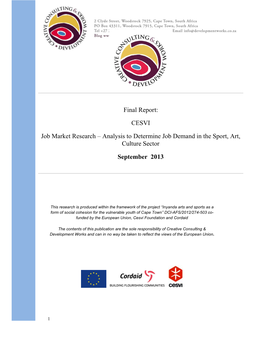 CESVI Job Market Research