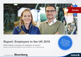 Employers in the UK 2016 What Makes a Company an Employer of Choice? Details for More Than 950 Employers in the UK Based on Over 15,000 Interviews