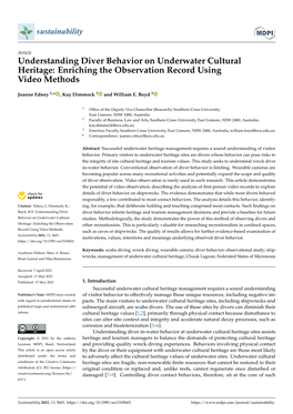 Understanding Diver Behavior on Underwater Cultural Heritage: Enriching the Observation Record Using Video Methods