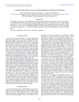 A Search for Distant Solar System Bodies in the Region of Sedna