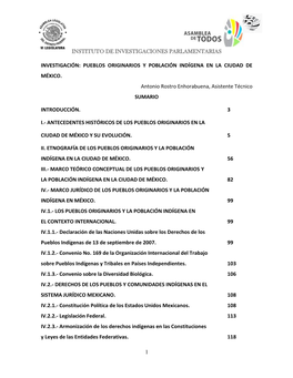 PUEBLOS ORIGINARIOS Y POBLACIÓN INDÍGENA EN LA CIUDAD DE MÉXICO -.::Asamblea Legislativa Del Distrito Federal