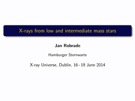 X-Rays from Low and Intermediate Mass Stars