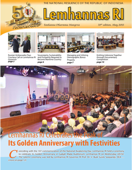 Lemhannas RI Celebrates the Peak of Its Golden Anniversary with Festivities