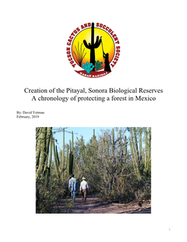 Sonora Biological Reserves Report