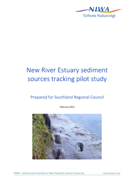 New River Estuary Sediment Sources Tracking Pilot Study