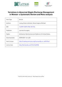 View and Meta-Analysis