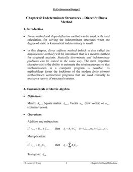 Direct Stiffness Method