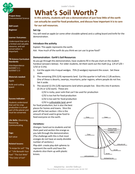 What's Soil Worth?