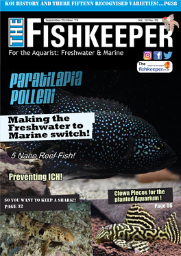 Paratilapia Polleni Making the Freshwater to Marine Switch!