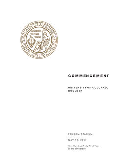 2016–17 Commencement Program