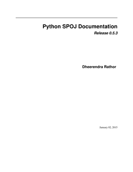 Python SPOJ Documentation Release 0.5.3