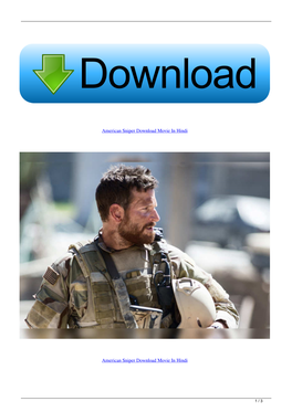 American Sniper Download Movie in Hindi