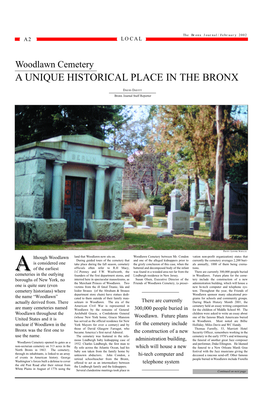 Woodlawn Cemetery a UNIQUE HISTORICAL PLACE in the BRONX