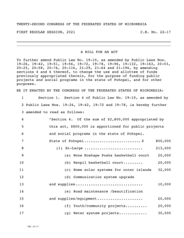 Twenty-Second Congress of the Federated States of Micronesia