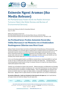 Download PDF File Chlorine Shortage PR