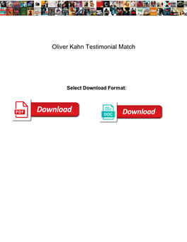 Oliver Kahn Testimonial Match