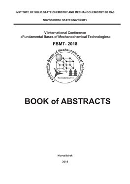 BOOK of ABSTRACTS