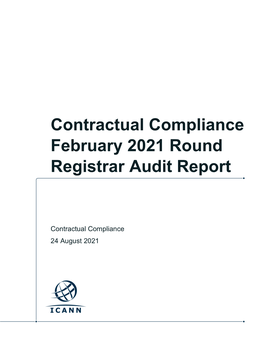 Contractual Compliance February 2021 Round Registrar Audit Report