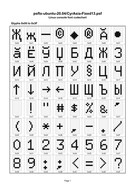 Psftx-Ubuntu-20.04/Cyrasia-Fixed13.Psf Linux Console Font Codechart