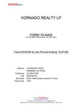 Vornado Realty Lp