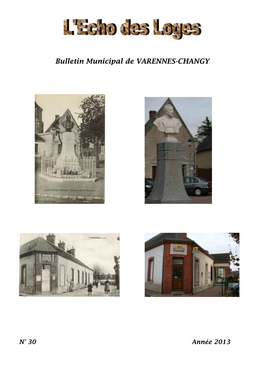 Bulletin Municipal De VARENNES-CHANGY