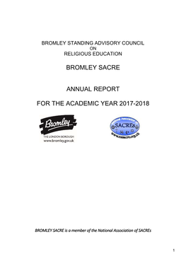 Bromley Sacre Annual Report for the Academic