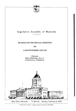 Legislative Assembly of Manitoba